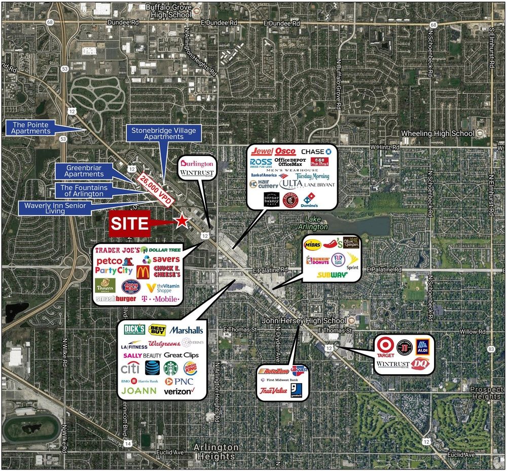 The Seasons Professional & Medical Office Center: 137 - 151 W. Rand Rd, Arlington Heights, IL 60004